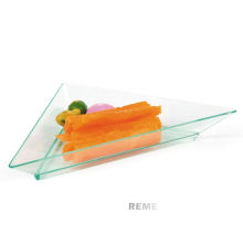 Plastic Dish Disposable Saucer Triangle Dish Food Grade
